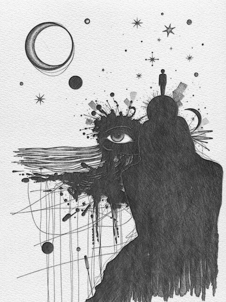 EYES ON MY RUIN (Original Artwork, Giclee Fine Art Print)