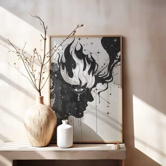 QUIET FIRE (Original Artwork, Giclee Fine Art Print)