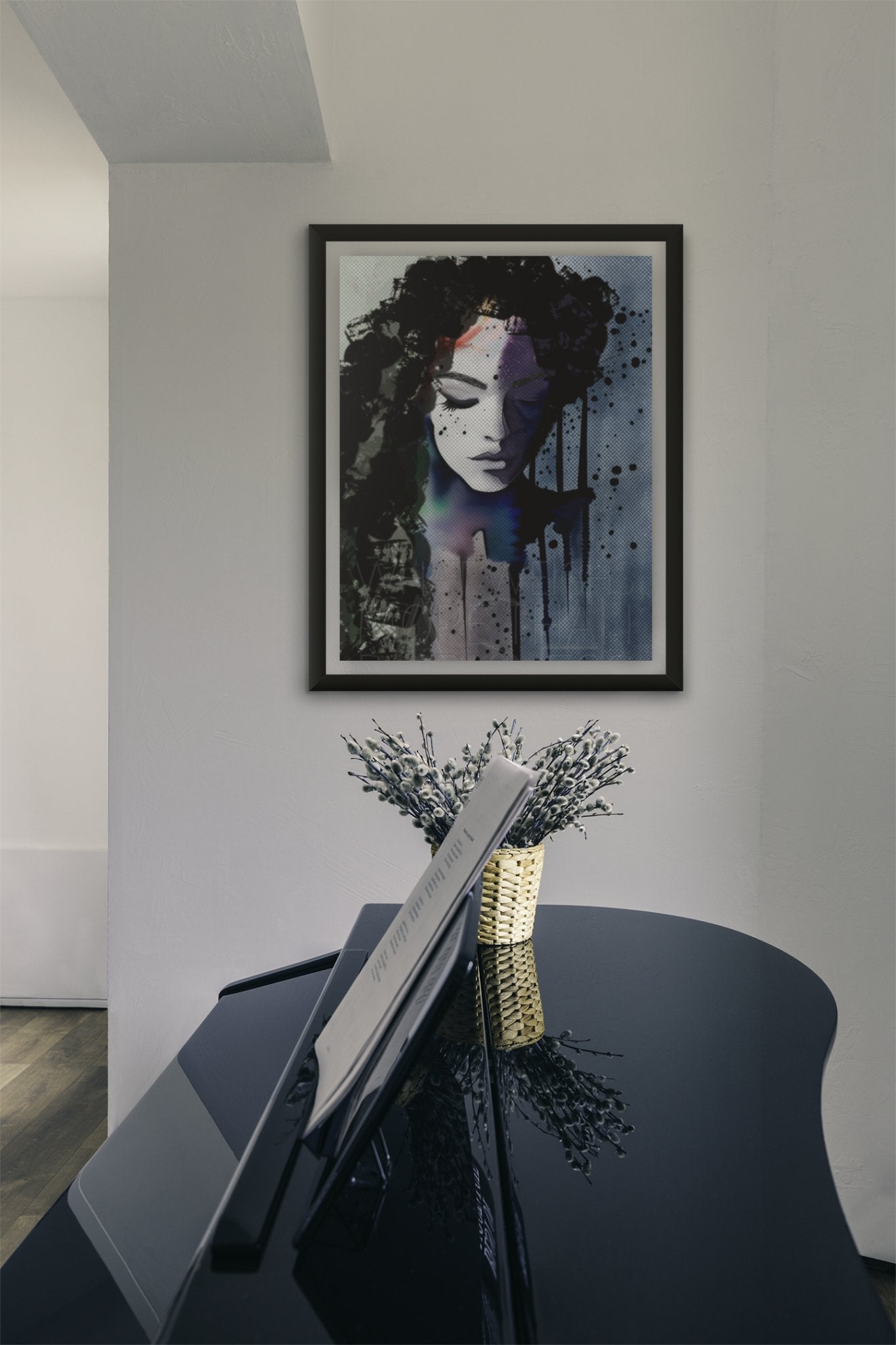 MORE THAN MELANCHOLY (16x20in. Original artwork on framed, gallery quality canvas.) - aTinyArtGarage