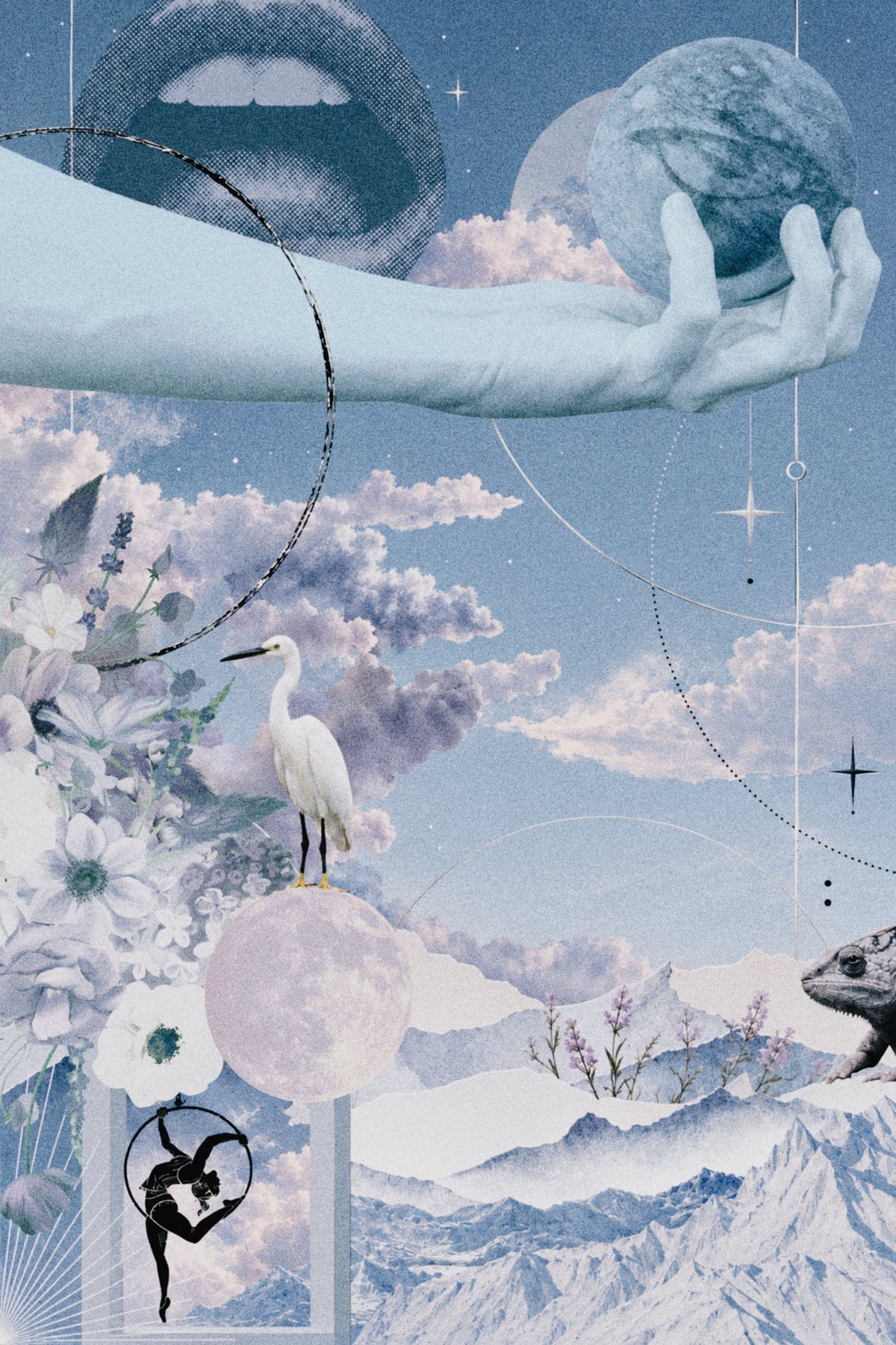 HOLD ON (Original Artwork/Collage, Fine Art Giclee Print)