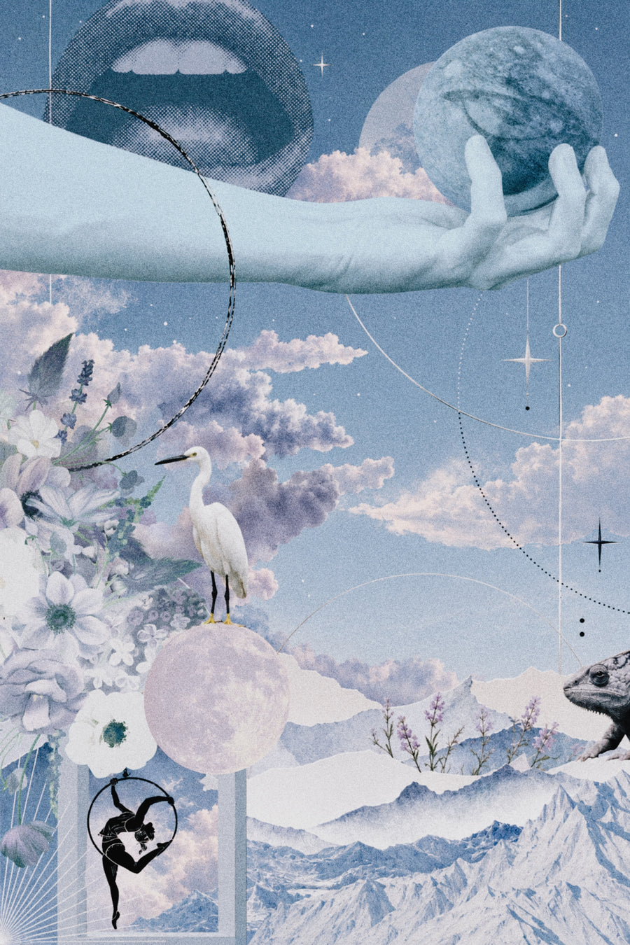 HOLD ON (Original Artwork/Collage, Fine Art Giclee Print)