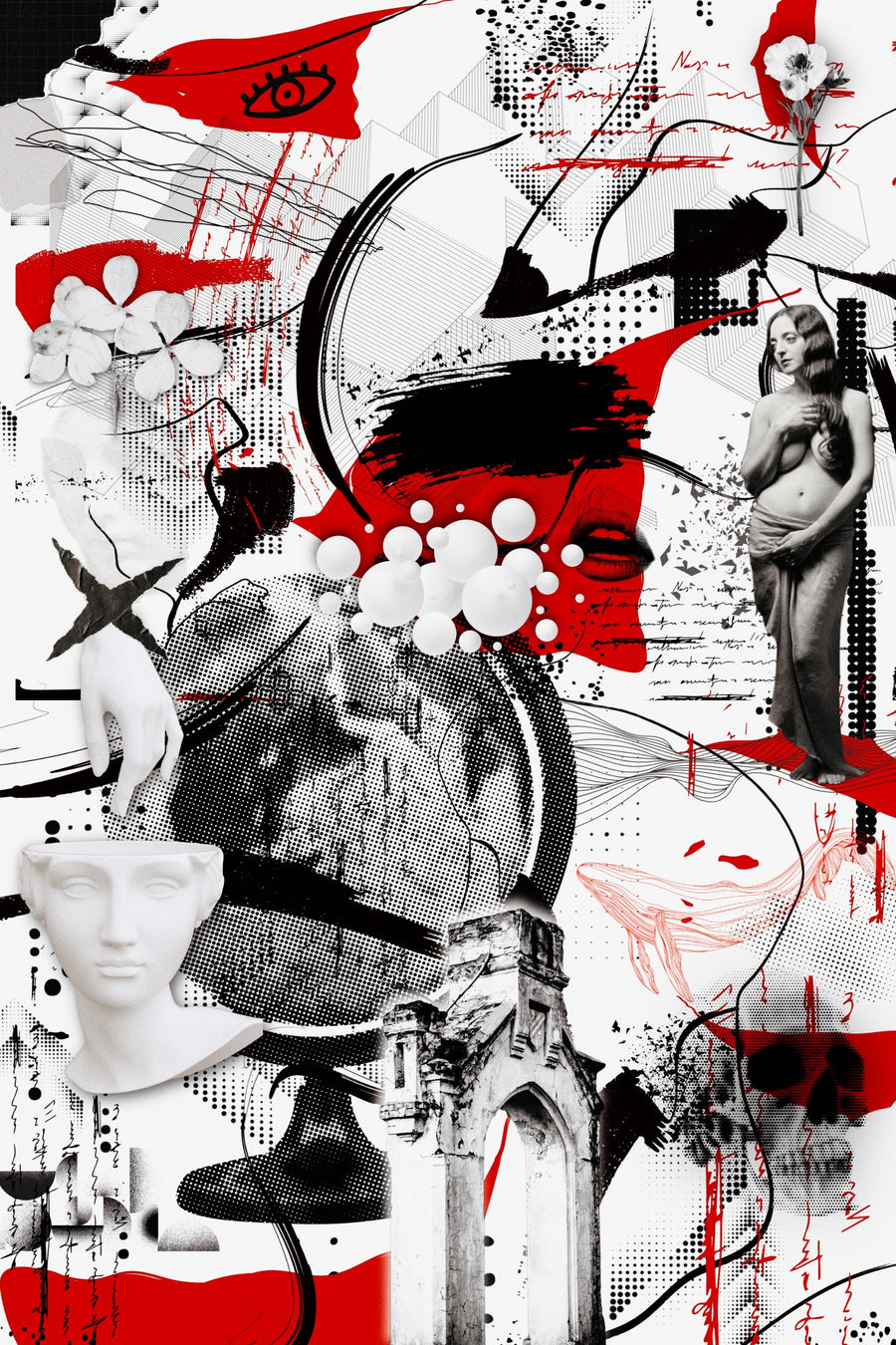 FRAGMENTED: A FUCK YOU (Original Artwork/Collage, Fine Art Giclee Print)