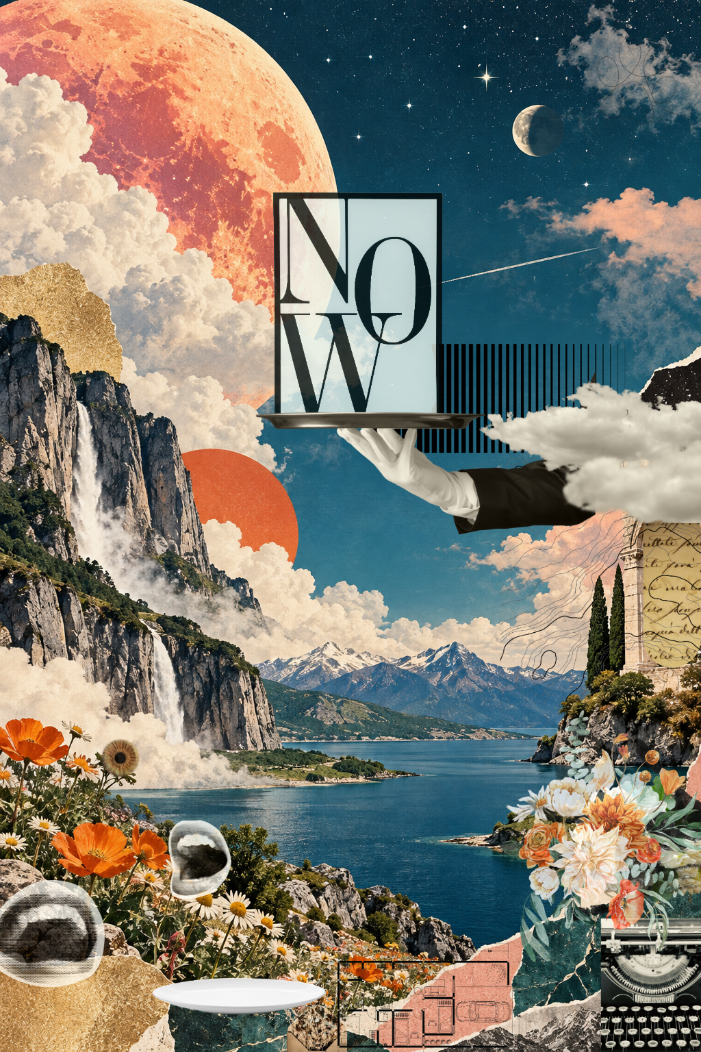 THE NOW AND THE NOT YET (Original Artwork/Collage, Fine Art Giclee Print)