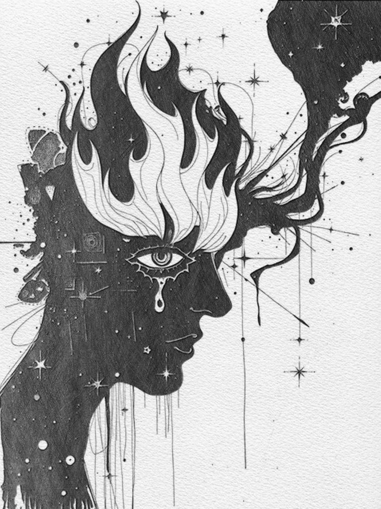 QUIET FIRE (Original Artwork, Giclee Fine Art Print)