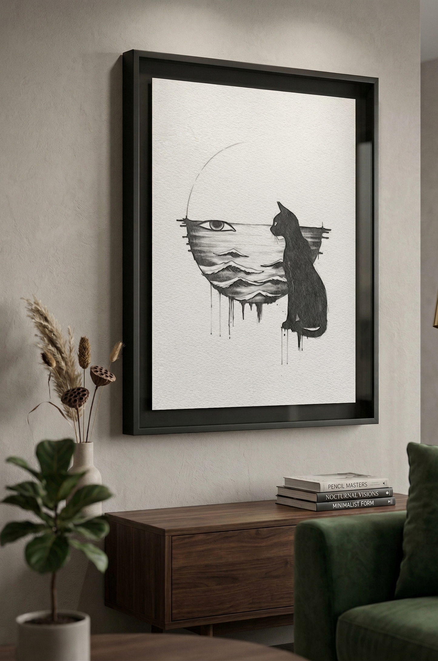 BLACK MOON II. (Original Artwork, Giclee Fine Art Print)