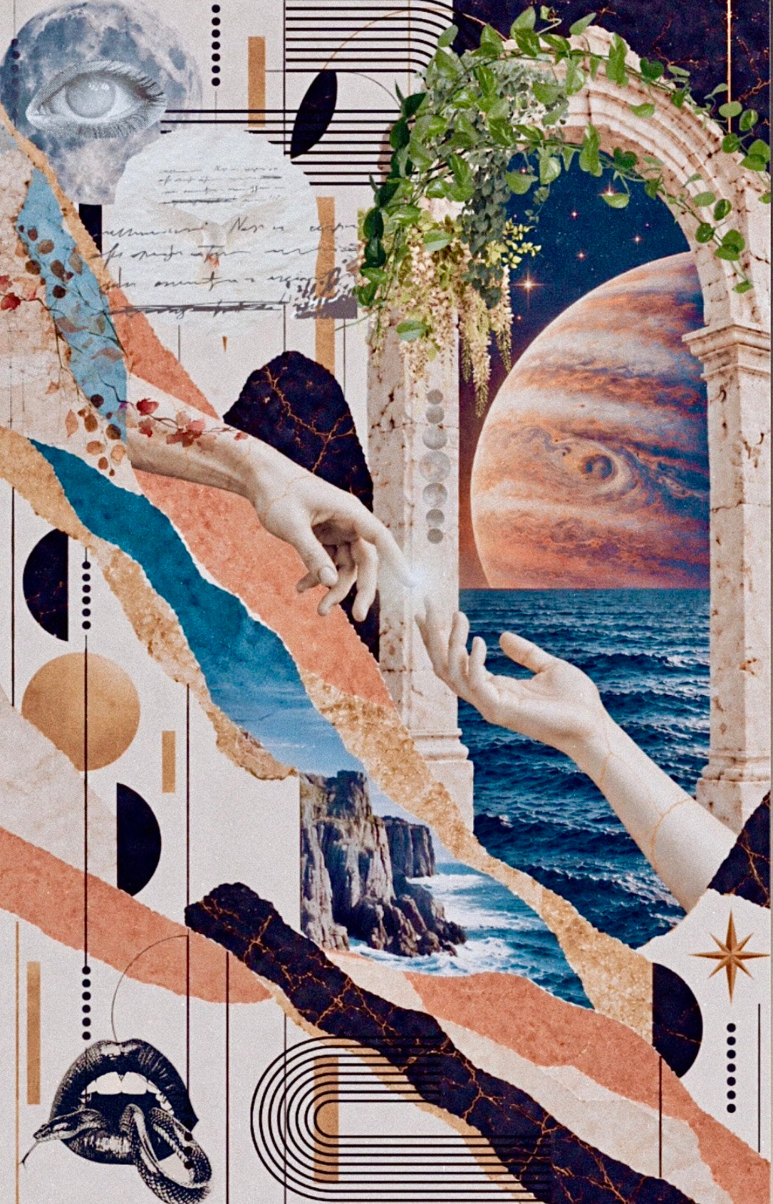 STILL I REACH (Original Artwork/Collage, Fine Art Giclee Print)