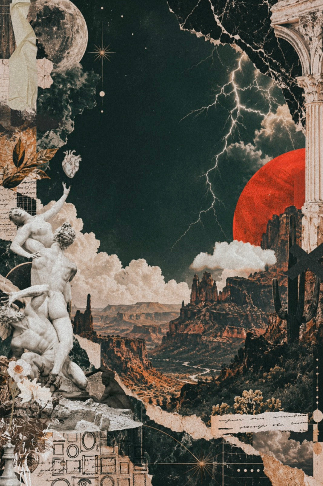 UNBECOMING (Original Artwork/Collage, Fine Art Giclee Print)