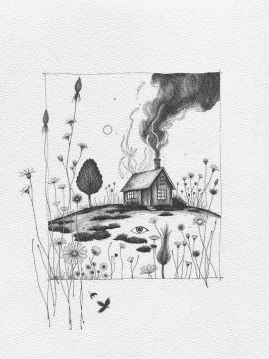 SEER'S FIREHOUSE (Original Artwork, Giclee Fine Art Print)