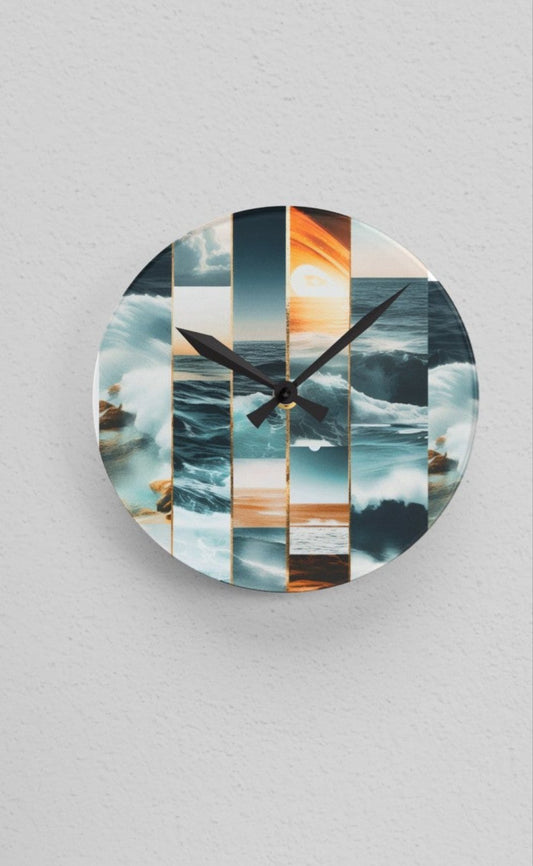 An Oceanic Collage Wall Clock - aTinyArtGarageHome Decor