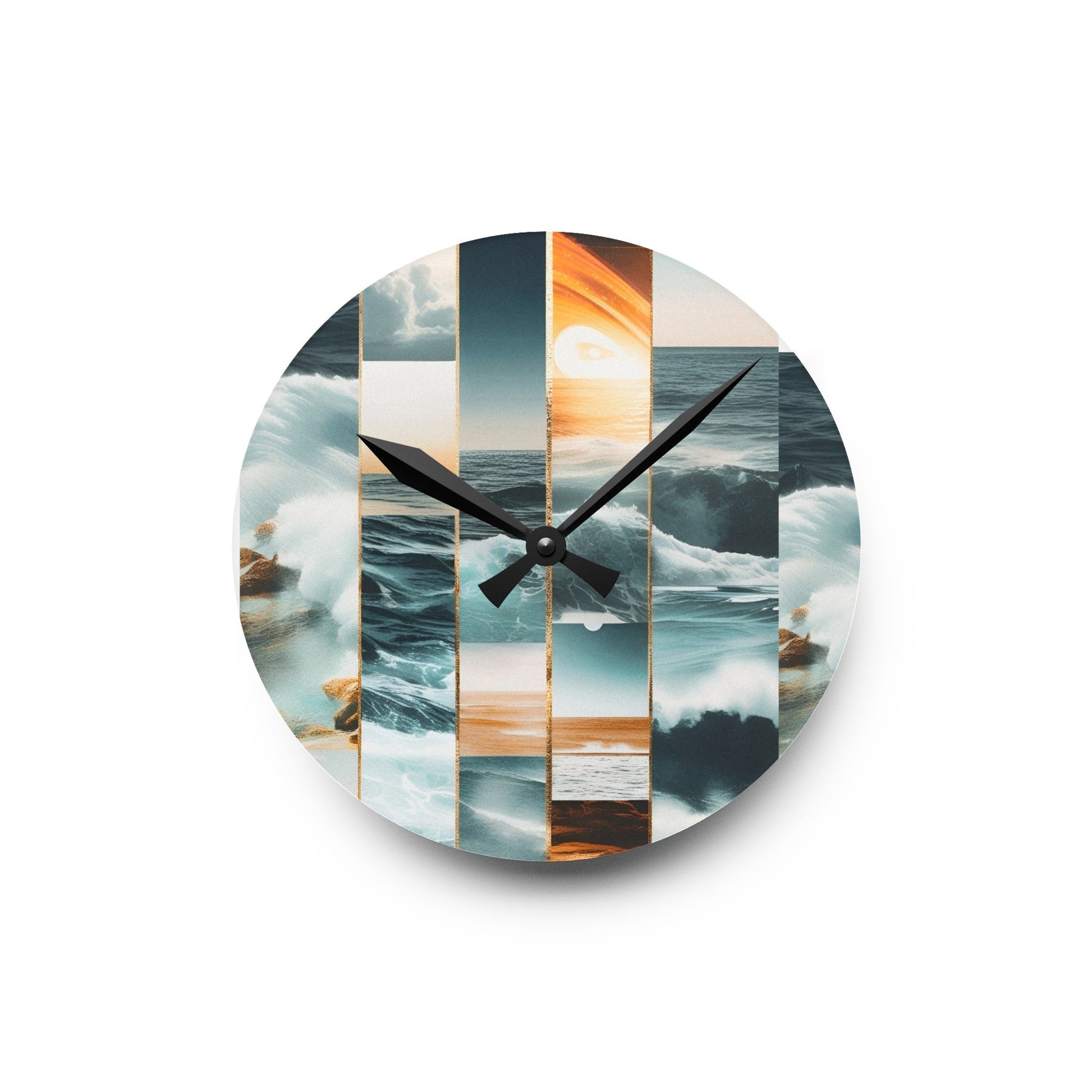 An Oceanic Collage Wall Clock - aTinyArtGarageHome Decor