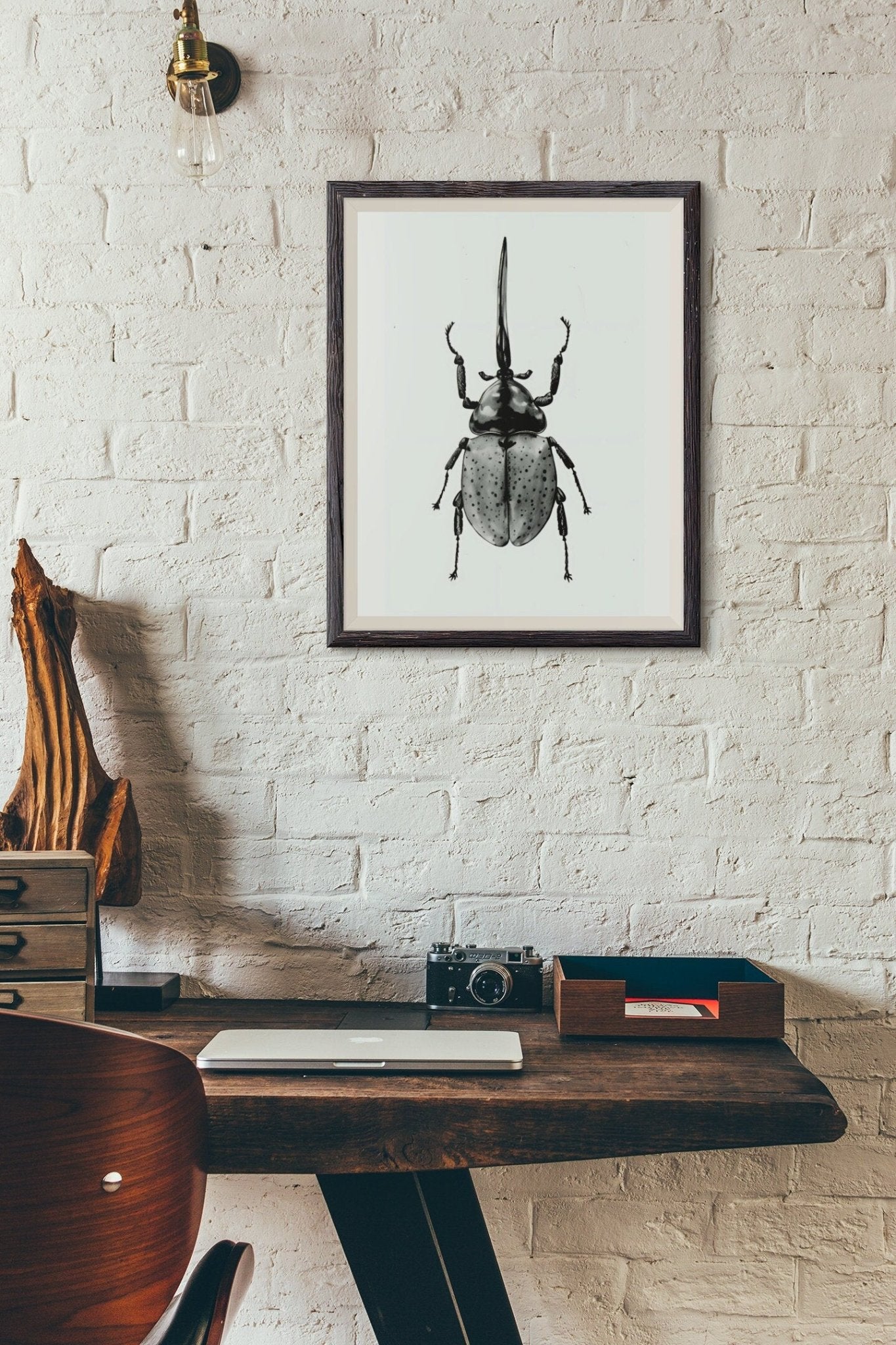 HERCULES (Dynastes [Hercules] Beetle Print) Original Artwork - aTinyArtGarageArt Print