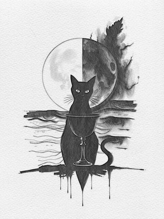 BLACK MOON (Original Artwork, Giclee Fine Art Print)