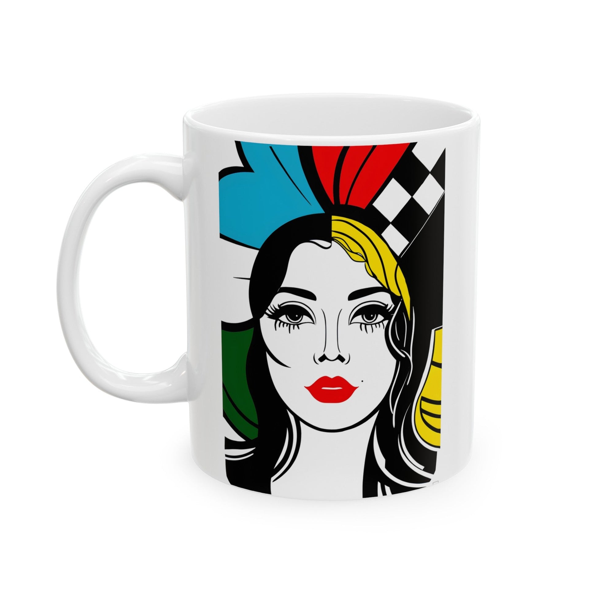 Lady Speedway Ceramic Mug, 11oz. - aTinyArtGarageMug