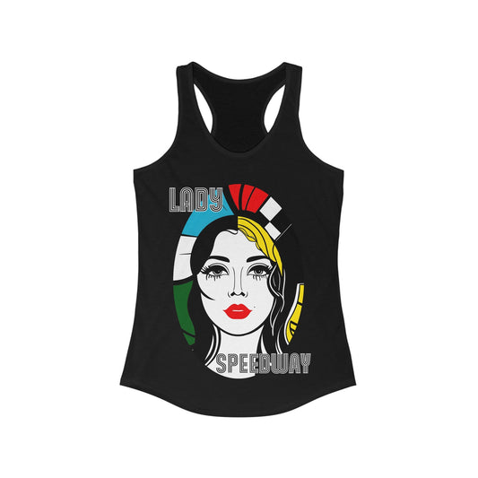 Lady Speedway Racerback Tank - aTinyArtGarageTank Top