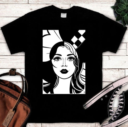 LADY SPEEDWAY TEE - aTinyArtGarageT - Shirt