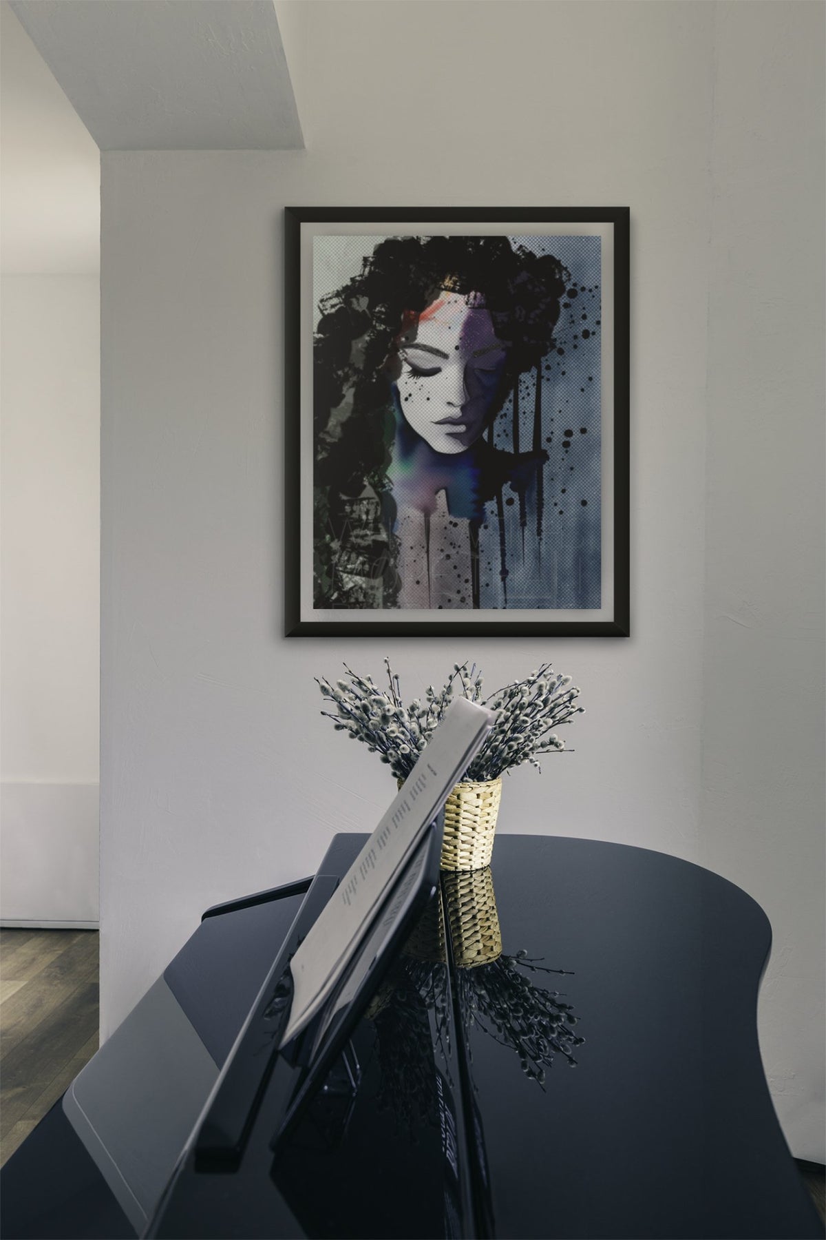 MORE THAN MELANCHOLY (16x20in. Original artwork on framed, gallery quality canvas.) - aTinyArtGarage