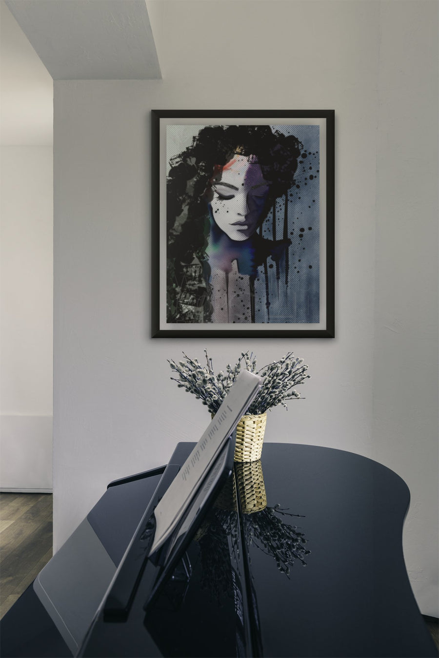 MORE THAN MELANCHOLY (16x20in. Original artwork on framed, gallery quality canvas.) - aTinyArtGarage