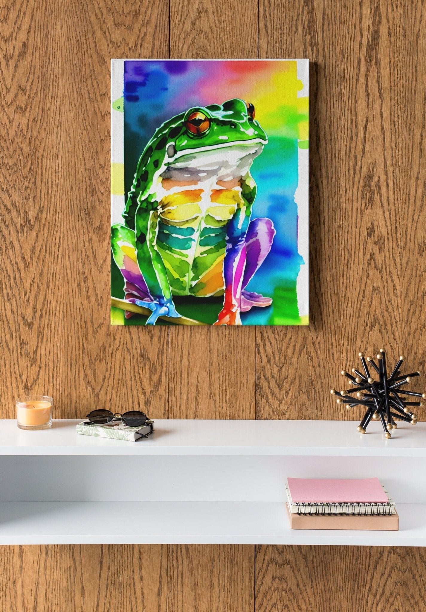 OSCAR THE EXTRAVAGANT (Fine Art Giclee Watercolor Frog) - aTinyArtGarage