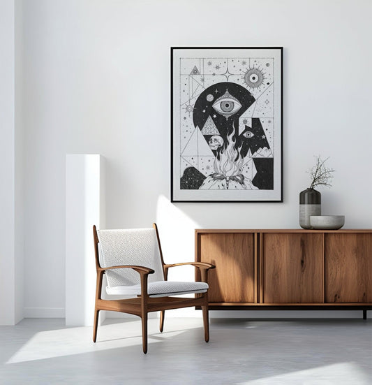 QVEEN WITXH (254gsm Giclee Fine Art Print) - aTinyArtGarageCollage