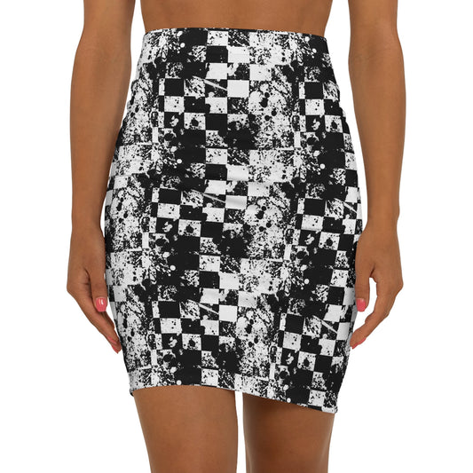 SPEEDWAY, RACING THEME, CHECKERED FLAG SKIRT - aTinyArtGarageAll Over Prints