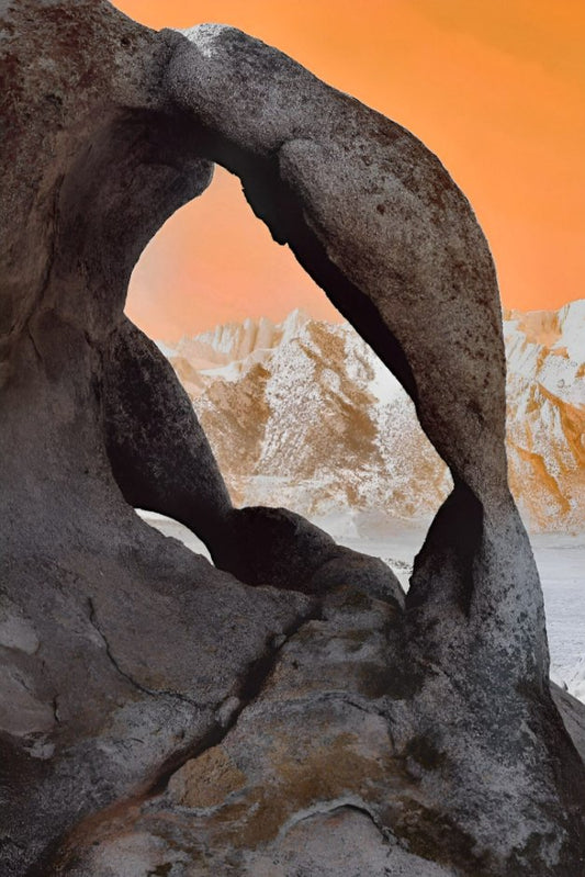 TANGERINE @ MOUNT WHITNEY: Fine Art Photography Print, Alabama Hills, California - aTinyArtGarageArt Print